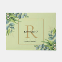 ライトオパーソナライズされたリーブ緑金ゴールドモノグラム