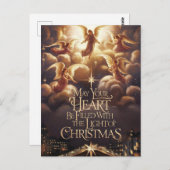 ライトオブクリスマスアンゲリック葉書デザイン ポストカード (正面/裏面)