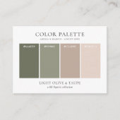 ライトオリーブとトペ結婚のカラーパレット エンクロージャーカード (正面)