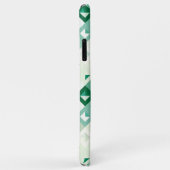 ライトオリーブグリーンブルーアイボリーモザイクアートパターン Case-Mate iPhoneケース (裏面/右)