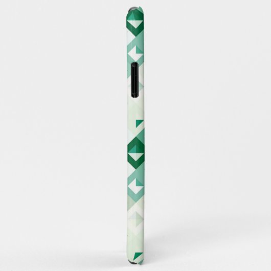 ライトオリーブグリーンブルーアイボリーモザイクアートパターン Case-Mate iPhoneケース (裏面/右)