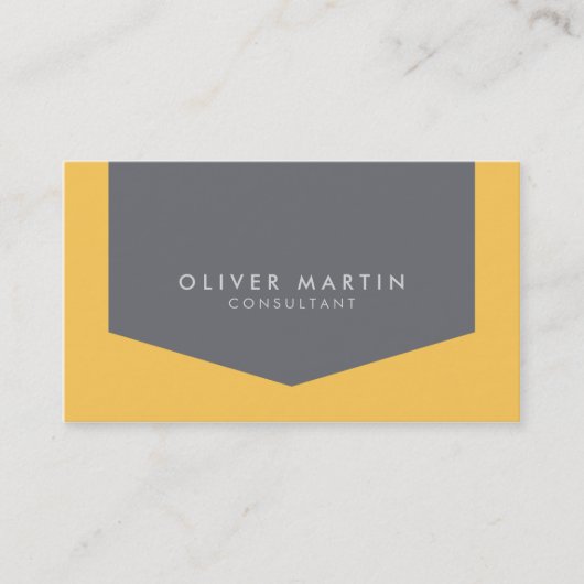 ライトオレンジとグレーのモダンプロフェッショナル 名刺 (正面)