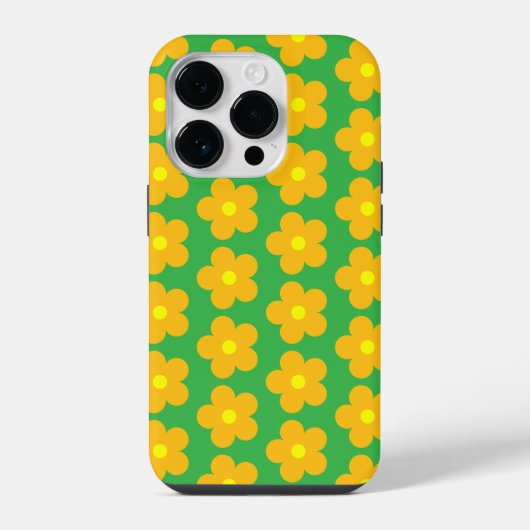 ライトオレンジの花 iPhoneケース (裏面)