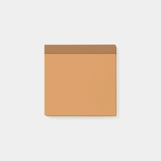 ライトオレンジブラウンカラーミニマリストポストイットノート ポストイット (正面)