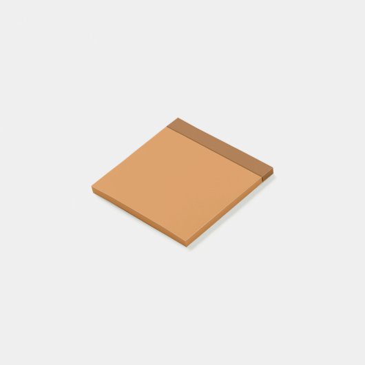 ライトオレンジブラウンカラーミニマリストポストイットノート ポストイット (アングル)