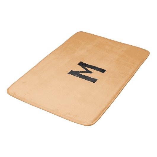 ライトオレンジブラックモノグラム バスマット (アングル)