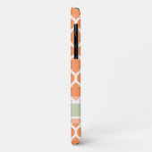 ライトオレンジ&ライトミントラティス名前をカスタムする Case-Mate iPhoneケース (裏面/左)