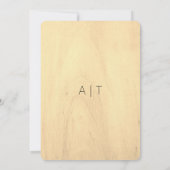 ライトオークウッドモダン 招待状 (裏面)