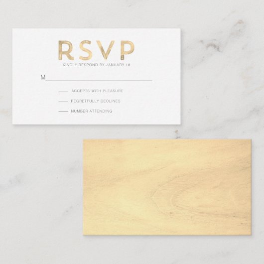 ライトオークウッドモダンRSVPエンクロージャカード エンクロージャーカード (正面/裏面)