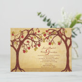 ライトオータム/秋ツリーズ結婚式招待状 招待状 (スタンド正面)