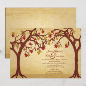 ライトオータム/秋ツリーズ結婚式招待状 招待状 (正面/裏面)