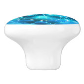 ライトカッコいい付き青いクリスマスきらめくの木 セラミックノブ (側面)