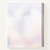 ライトカッコいい付き青いクリスマスきらめくの木 ノートブック (裏面)