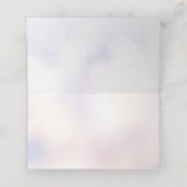 ライトカッコいい付き青いクリスマスきらめくの木 プレイスカード (内部開封)