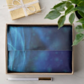 ライトカッコいい付き青いクリスマスきらめくの木 薄葉紙 (ギフト)