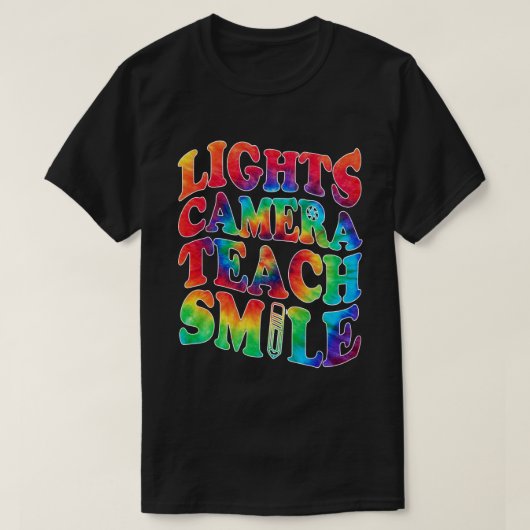 ライトカメラ教えスマイル先生Tシャツltsp Tシャツ (デザイン正面)