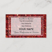ライトカラフル抽象芸術赤いキラキラデザインブシン 名刺 (裏面)