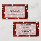 ライトカラフル抽象芸術赤いキラキラデザイン 名刺 (正面/裏面)