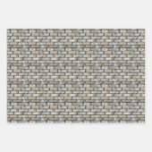 ライトカラーのレンガ壁 ラッピングペーパーシート (正面2)