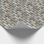 ライトカラーのレンガ壁 ラッピングペーパー (角)