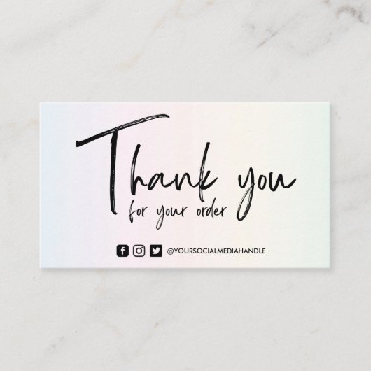 ライトカラーカスタム書道メディア挿入 名刺 (正面)