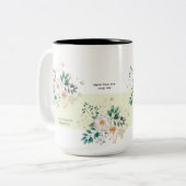 ライトカラーフローラカスタム文字 ツートーンマグカップ (正面左)