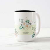 ライトカラーフローラカスタム文字 ツートーンマグカップ (正面右)