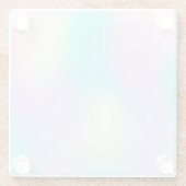 ライトカラーホログラフィック背景コースター ガラスコースター (裏面)