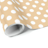 ライトカラー背景（中）水玉模様 ラッピングペーパー (ロールコーナー)