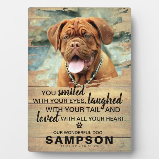 ライトカントリー ルスティック ペットメモリアル | 写真キープセーク フォトプラーク (正面)