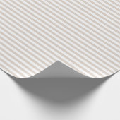 ライトカーキ |ホワイトストライプラッピング紙 ラッピングペーパー (角)