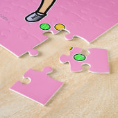 ライトガールテニス選手 ジグソーパズル (側面)