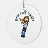 ライトガールトランペット奏者 セラミックオーナメント (左)