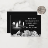 ライトキャンドルとフラワーサンキュー ノートカード (正面/裏面インサイチュ)