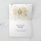 ライトキャンドルハッピーハヌッカの水色 カード (内部)