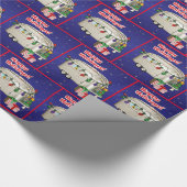 ライトギフトクリスマス付きトラベルトレーラーキャンパー ラッピングペーパー (角)