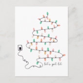 ライトクリスマスを引用文しよう ポストカード (正面)