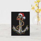 ライトクリスマスサンタ・ボート帆走いかりクリスマス カード (黄色い花)