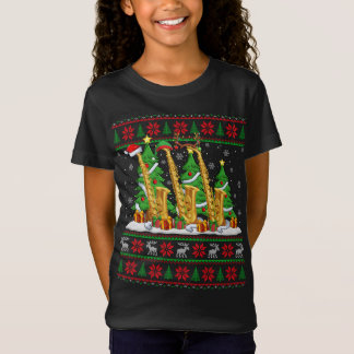 ライトクリスマスセータースタイル醜いサンタザックスChr Tシャツ