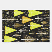 ライトクリスマスツリーパターン ラッピングペーパーシート (正面3)