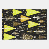 ライトクリスマスツリーパターン ラッピングペーパーシート (正面2)