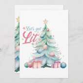 ライトクリスマス招待状 招待状 (正面/裏面)