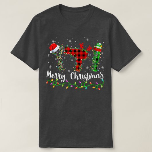 ライトクリスマス美容師美容師理容師キリスト Tシャツ (デザイン正面)