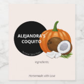 ライトクリモダンームパンプキンスパイスコキトボトル ワインラベル (シングルラベル)