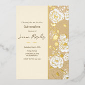 ライトクリームキンセアニラフォイル招待状 箔招待状 (正面)