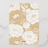 ライトクリームキンセアニラフォイル招待状 箔招待状 (裏面)