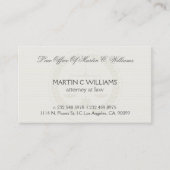 ライトクリームスケールのジャスティスウォーターマークビジネスCa 名刺 (正面)