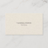 ライトクリームリネンのテクスチャ 名刺 (正面)