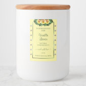 ライトクリーム製品ラベルイエローローズダイヤモンド フードラベル (正面)