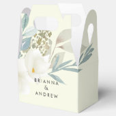 ライトグエレガントリーンフローラ結婚式の引き出物ボックス フェイバーボックス (オープン)